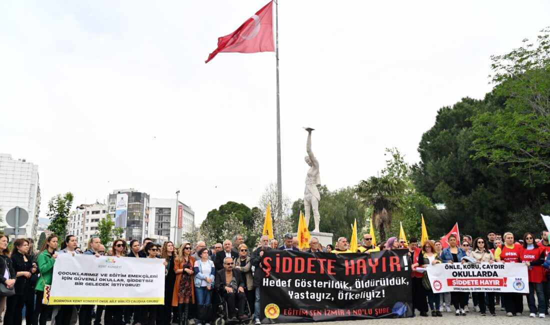 Tüm Türkiye’yi yasa boğan okul saldırılarına karşı, Bornova Kent Konseyi