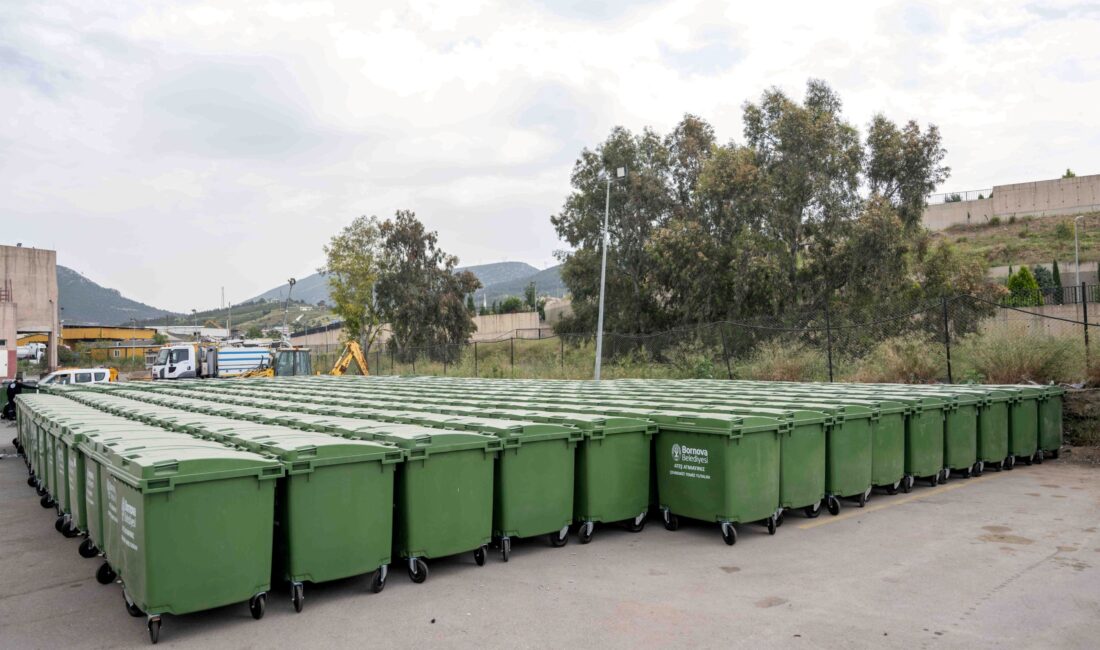 Bornova Belediyesi, ilçedeki temizlik hizmetlerini güçlendirmek amacıyla 325 adet 1100