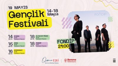 Bornova Belediyesi’nin 19 Mayıs Gençlik Festivali, 14-18 Mayıs tarihleri arasında