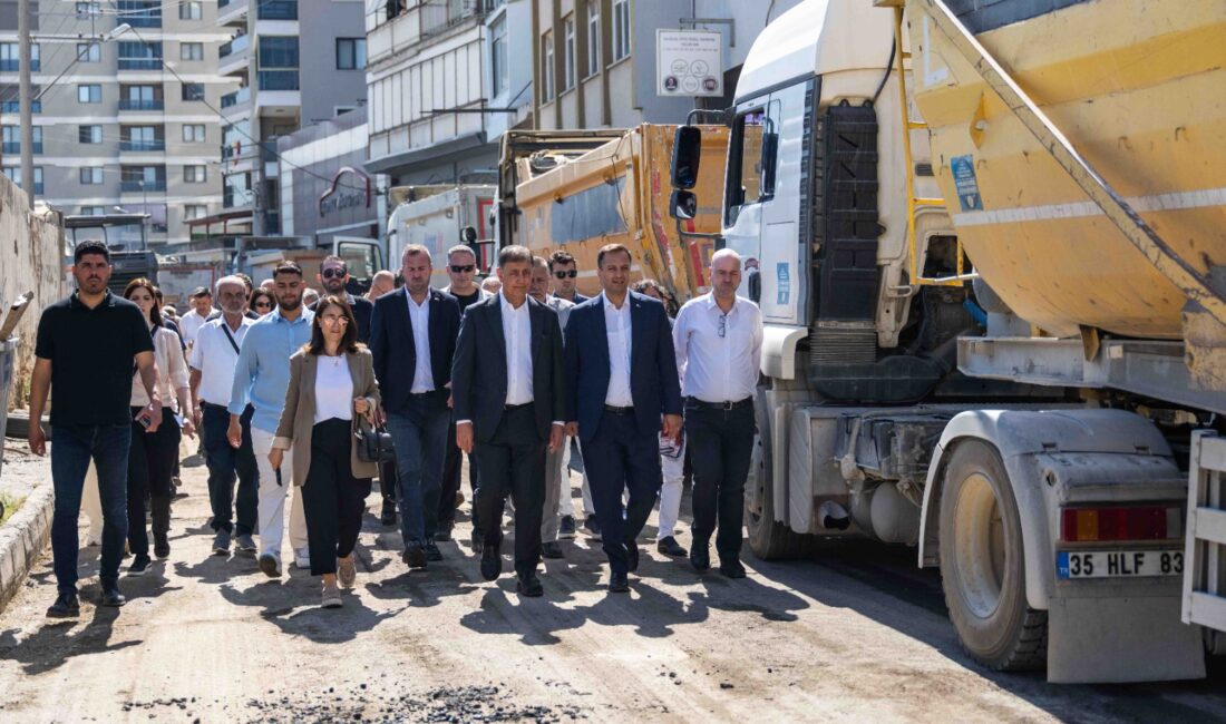 İzmir Büyükşehir Belediyesi ile Bornova Belediyesi, Çamdibi’nde eş zamanlı yol